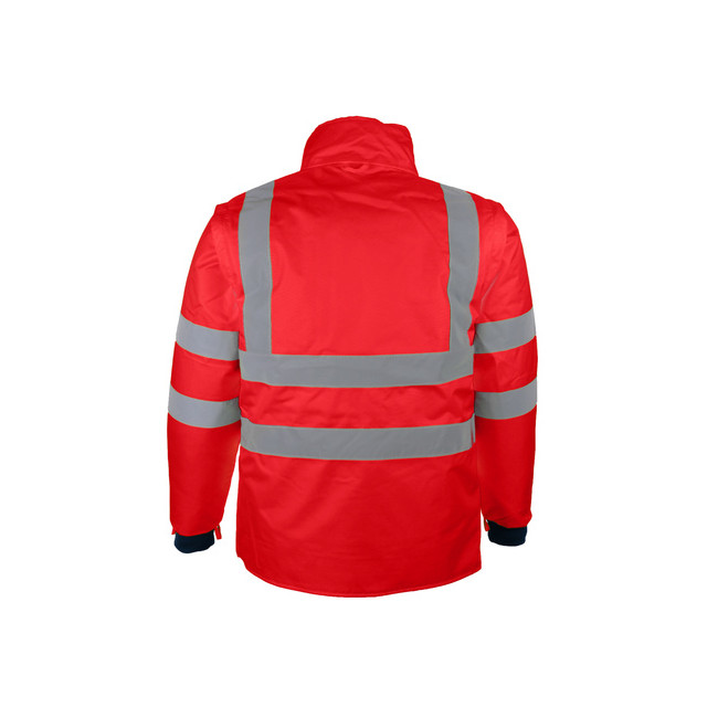 4-in-1 Hochsichtbarkeits-Parka rot - Singer Safety