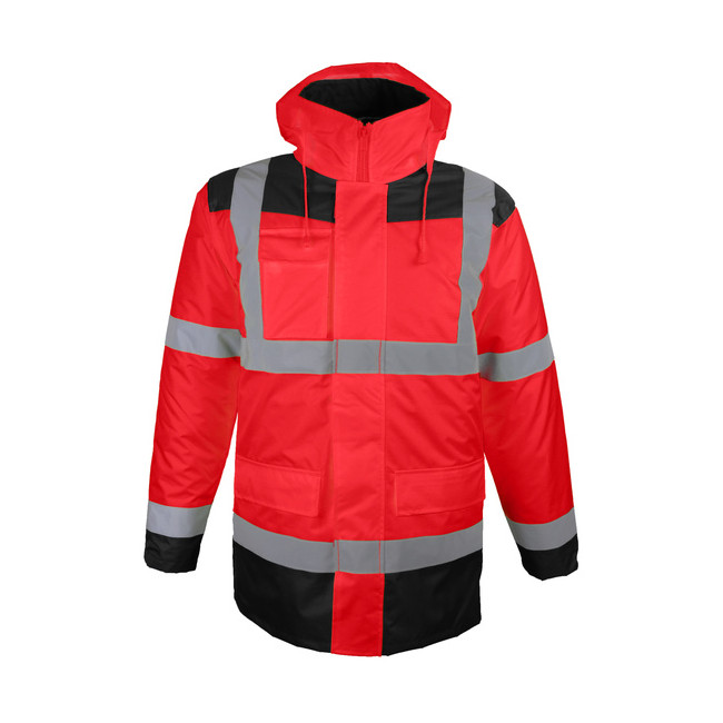 4-in-1 Warnschutz-Parka rot - Singer Safety