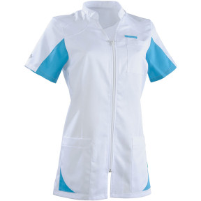Tuniek getailleerde snit Sandrine wit en blauw - Lafont