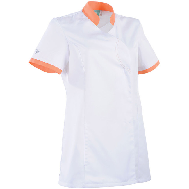 Tunique coupe cintrée Ayako blanc et orange - Lafont