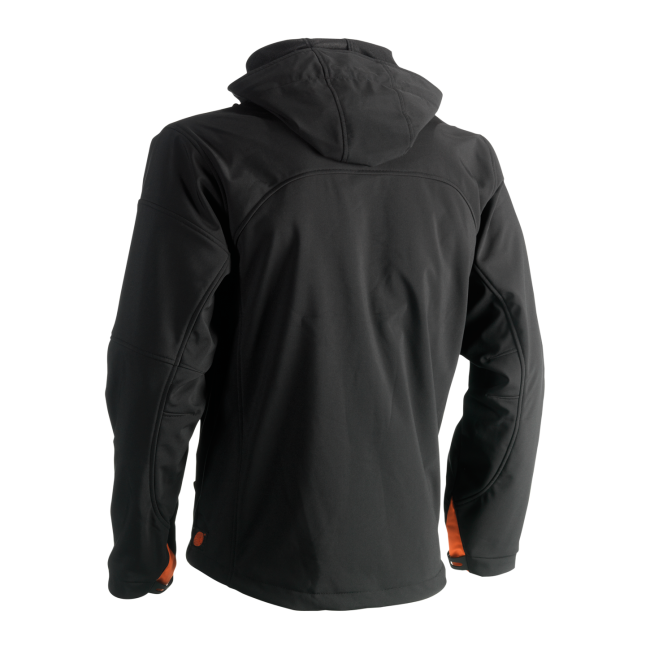 Schwarze Softshell-Jacke mit Kapuze POSEIDON - Herock