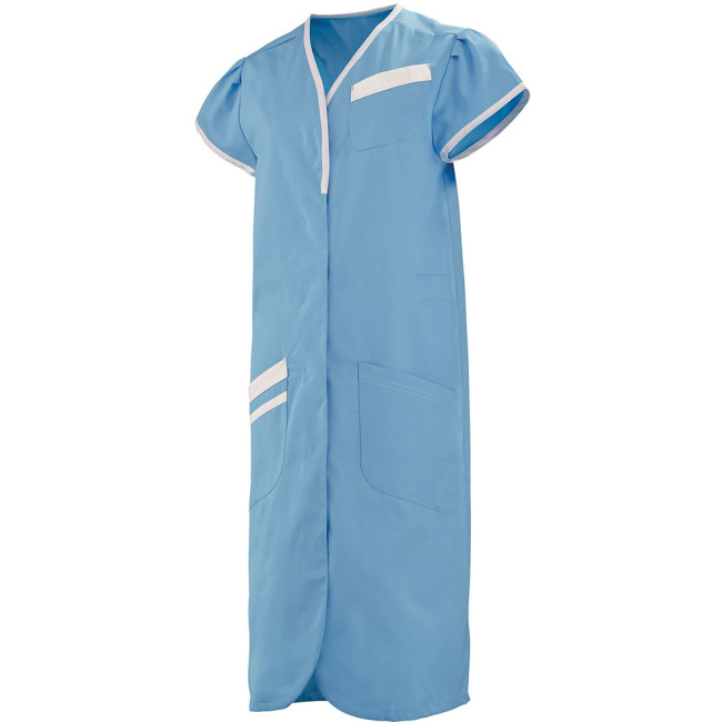 Blouse manches courtes Daphnée bleu et blanc - Lafont