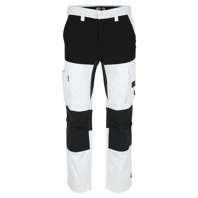 Pantalon de travail multipoches HECTOR Blanc/Noir - Herock