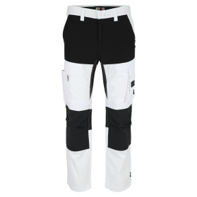 Pantalon de travail multipoches HECTOR Blanc/Noir - Herock