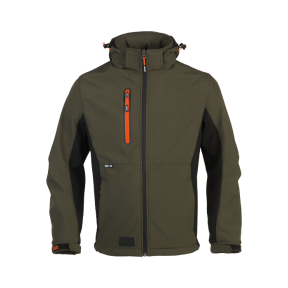Softshell z kapturem TRYSTAN Dark Kaki/Czarny - Herock