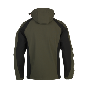 TRYSTAN Softshell-Jacke mit Kapuze Dunkelkhaki/Schwarz - Herock