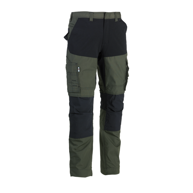 Spodnie robocze wielokieszeniowe HECTOR Dark Khaki/Czarne - Herock