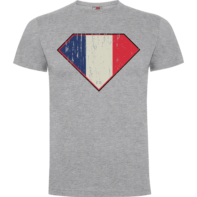 Tee-shirt Superfrench Gris Chiné - Army Design by Summit Outdoor