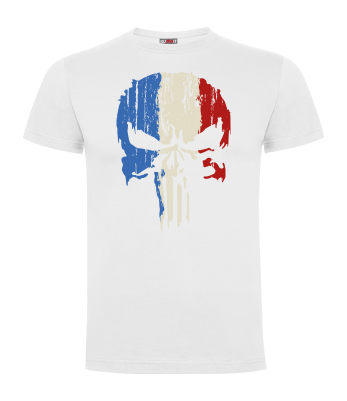 Tee-shirt Blanc Punisher Tricolore - Army Design by Summit Outdoor