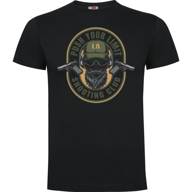 Zwart T-shirt Push your limit - Army Design by Summit Outdoor