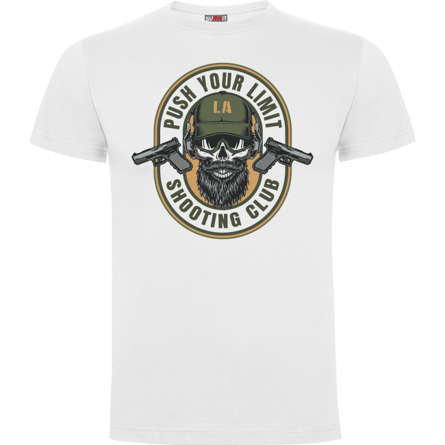 T-shirt Wit Push your limit - Army Design by Summit Outdoor