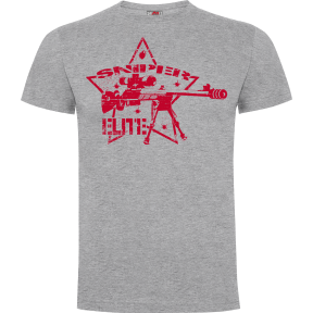 T-shirt Sniper Elite Grijs Gemêleerd - Army Design by Summit Outdoor
