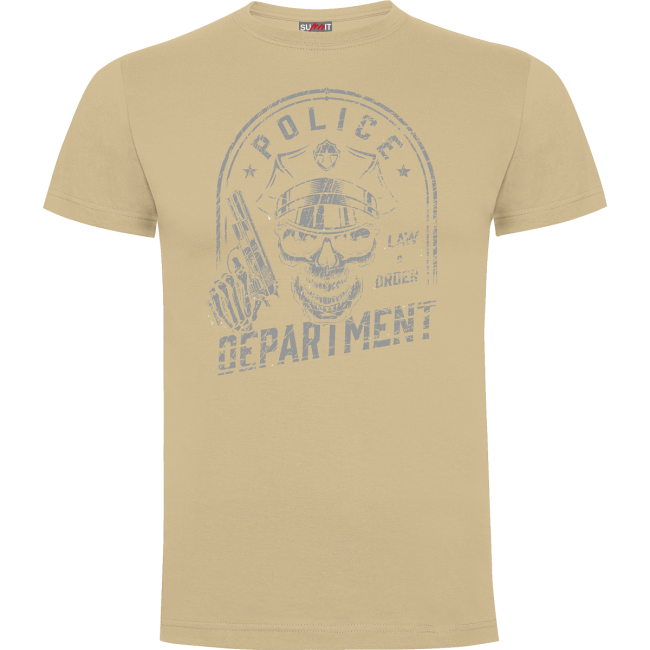 T-Shirt Police Department Sand - Army Design von Summit Outdoor