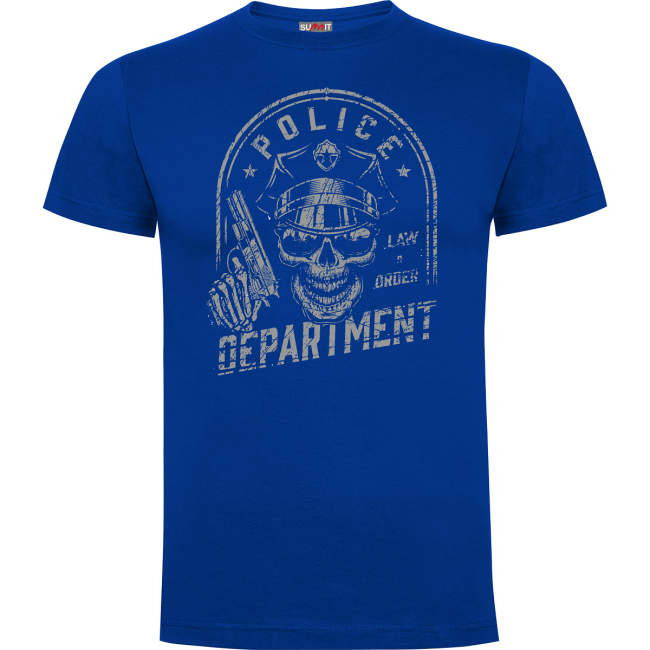 Tee-shirt Police department Bleu royal - Army Design by Summit Outdoor