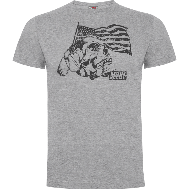 Tee-shirt Death for Nation Gris Chiné - Army Design by Summit Outdoor