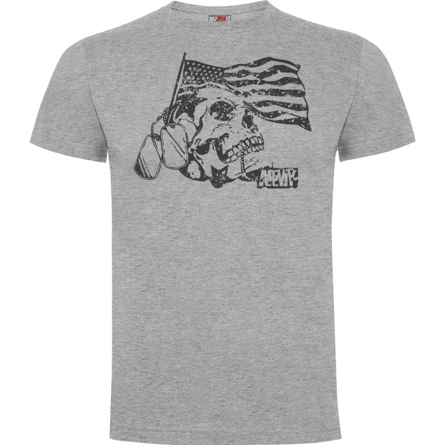 Tee-shirt Death for Nation Gris Chiné - Army Design by Summit Outdoor