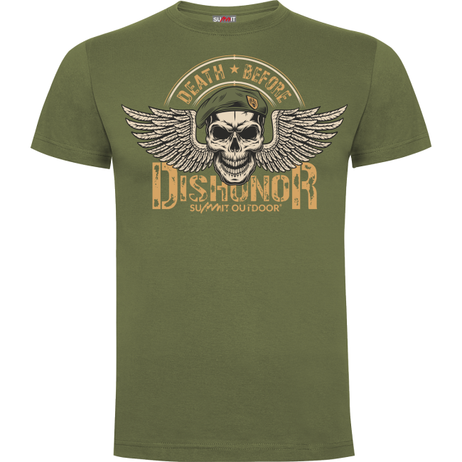 Tee-shirt 100% coton DISHONOR vert OD - Army Design by Summit Outdoor