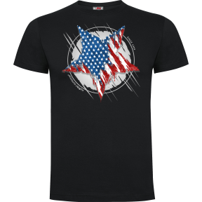 T-Shirt 100% Baumwolle US-Stern schwarz - Army Design von Summit Outdoor