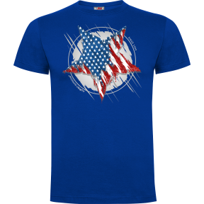 T-shirt Koningsblauw US Ster - Army Design by Summit Outdoor