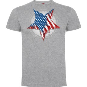 T-Shirt US Star Grau meliert - Army Design by Summit Outdoor