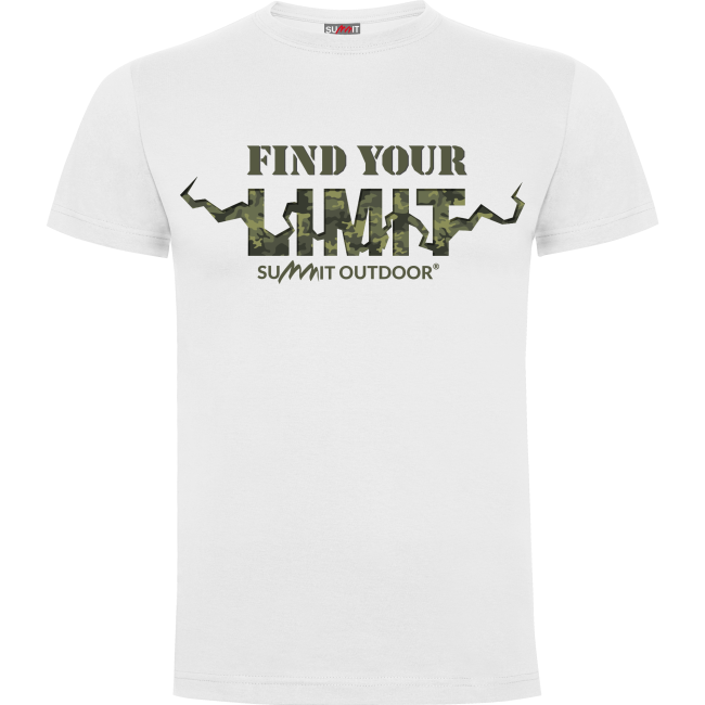 T-shirt Wit Find your Limit camo - Army Design by Summit Outdoor