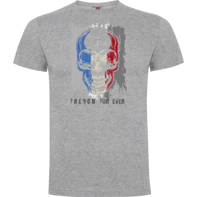 Tee-shirt French for Ever Gris Chiné - Army Design by Summit Outdoor