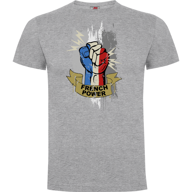 Tee-shirt French power Gris Chiné - Army Design by Summit Outdoor