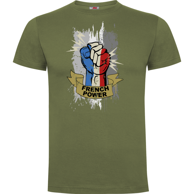 T-shirt Zielony French power - Army Design by Summit Outdoor