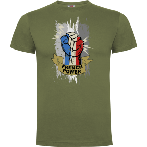 T-Shirt Grün French Power - Army Design von Summit Outdoor