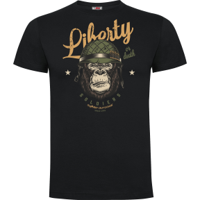 T-shirt Zwart Liberty or Death - Army Design by Summit Outdoor