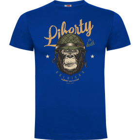 T-shirt Liberty or Death Blauw royal - Army Design by Summit Outdoor
