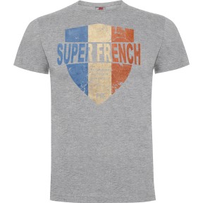 Tee-shirt Ecusson Superfrench Gris Chiné - Army Design by Summit Outdoor
