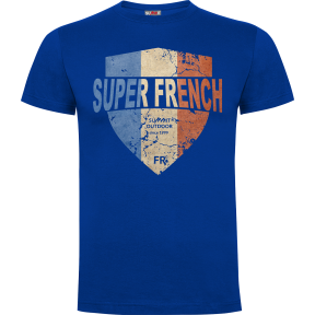 Tee-shirt 100% coton SUPERFRENCH bleu royal - Army Design by Summit Outdoor