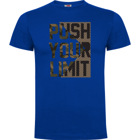 T-shirt Push your limit modern Niebieski królewski - Army Design by Summit Outdoor