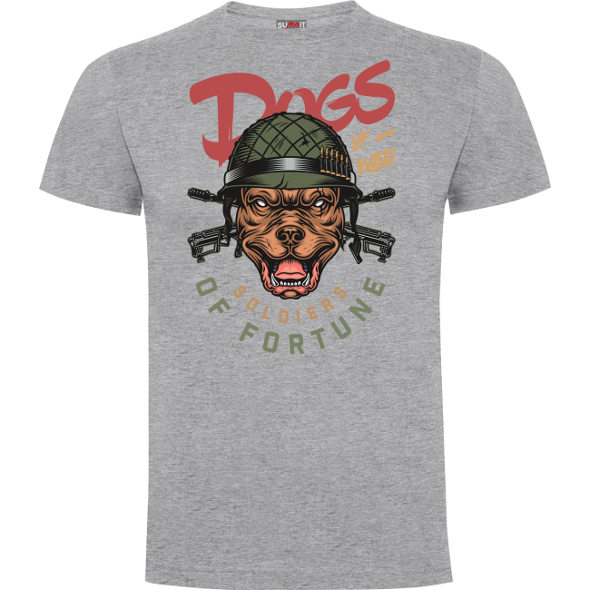 T-shirt Dogs of war Grijs Gemêleerd - Army Design by Summit Outdoor