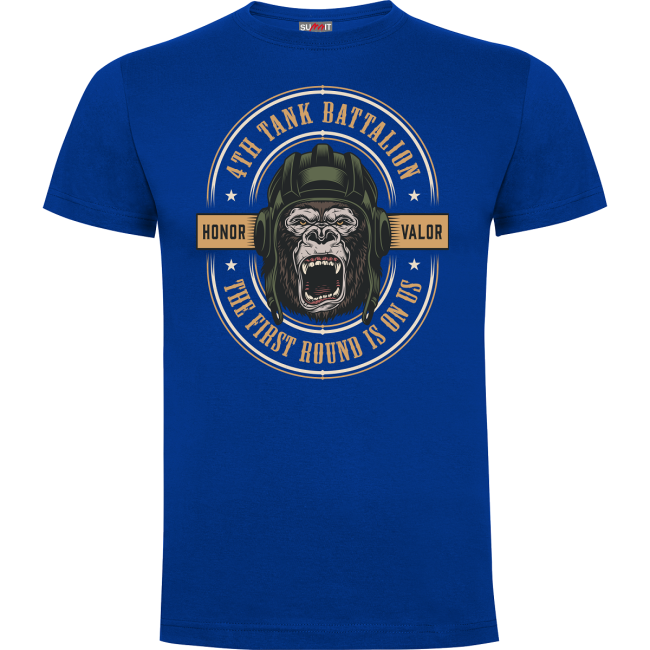 Tee-shirt Bleu Royal Tank Battalion- Army design by Summit Outdoor