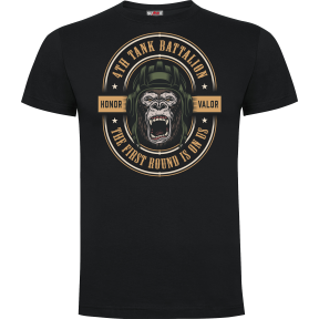 Tee-shirt Noir Tank Battalion- Army design by Summit Outdoor