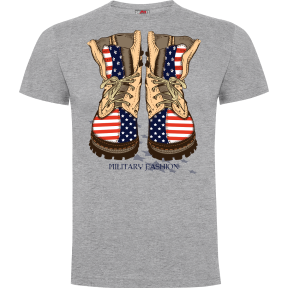 T-Shirt Military Fashion Grau Meliert - Army Design by Summit Outdoor