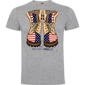 T-Shirt Military Fashion Grau Meliert - Army Design by Summit Outdoor