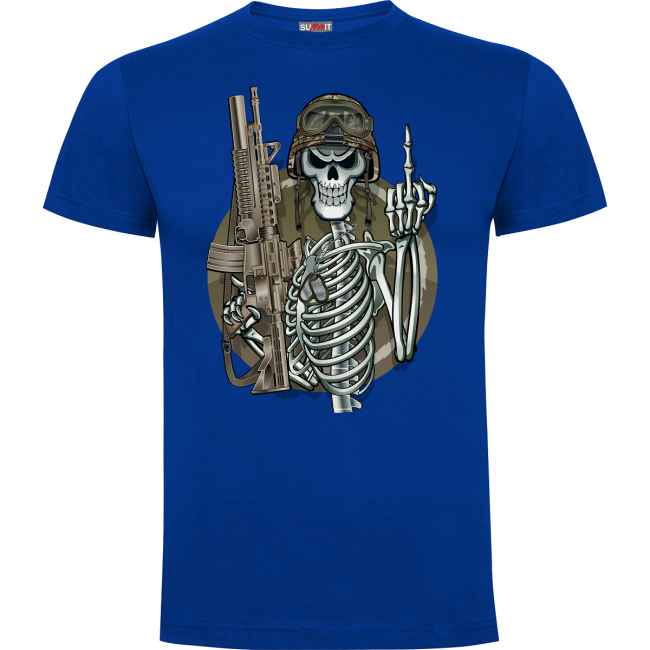 T-Shirt Skelett Königsblau - Army Design von Summit Outdoor