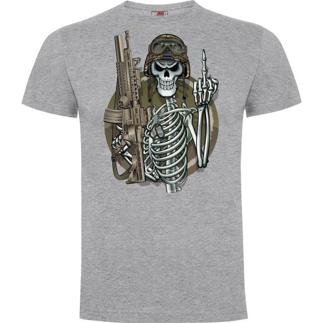 T-shirt Szkielet Szary Melanż - Army Design by Summit Outdoor