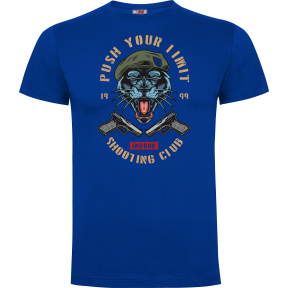 T-shirt Push your limit tiger Koningsblauw - Army Design by Summit Outdoor