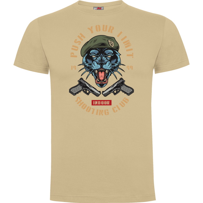 T-shirt Piaskowy Push your limit tiger - Army design by Summit Outdoor