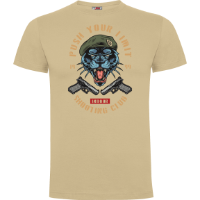T-shirt Piaskowy Push your limit tiger - Army design by Summit Outdoor