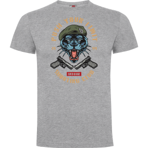 T-shirt Push your limit tiger Szary Melanż - Army Design by Summit Outdoor
