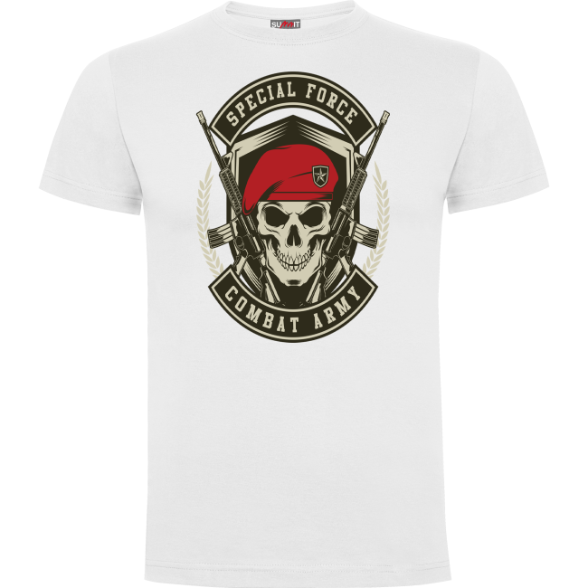 Tee-shirt Blanc Combat Army - Army design by Summit Outdoor