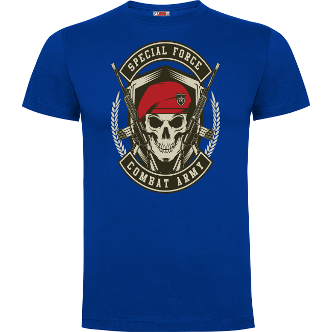 Tee-shirt Bleu Royal Combat Army - Army design by Summit Outdoor Tee-shirt Bleu Royal Combat Army - Army design by Summit Outdoor