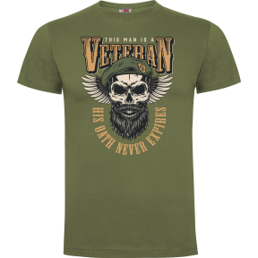 Tee-shirt Vert His oath never expires- Army design by Summit Outdoor