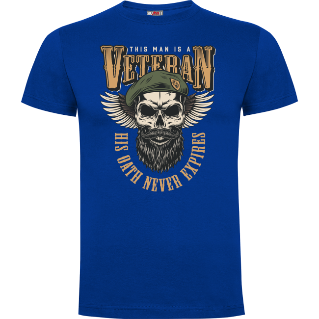 T-shirt His oath never expires Koningsblauw - Army Design by Summit Outdoor