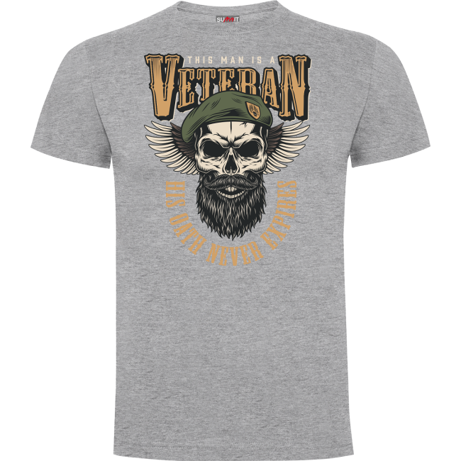 T-shirt His oath never expires Grijs Gemêleerd - Army Design by Summit Outdoor